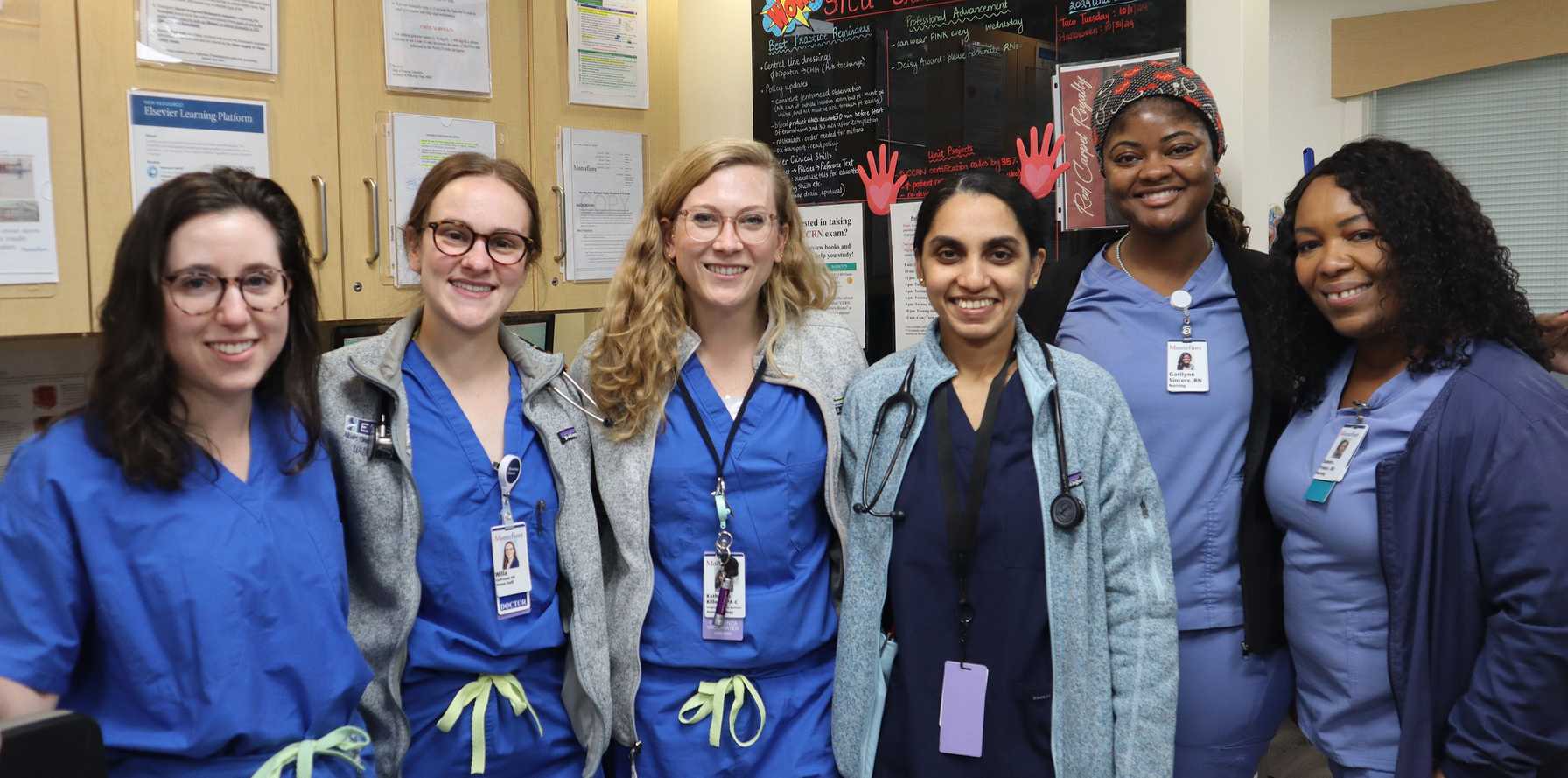 A group shot of Kate Killeen, PA and her physician assistant colleagues 